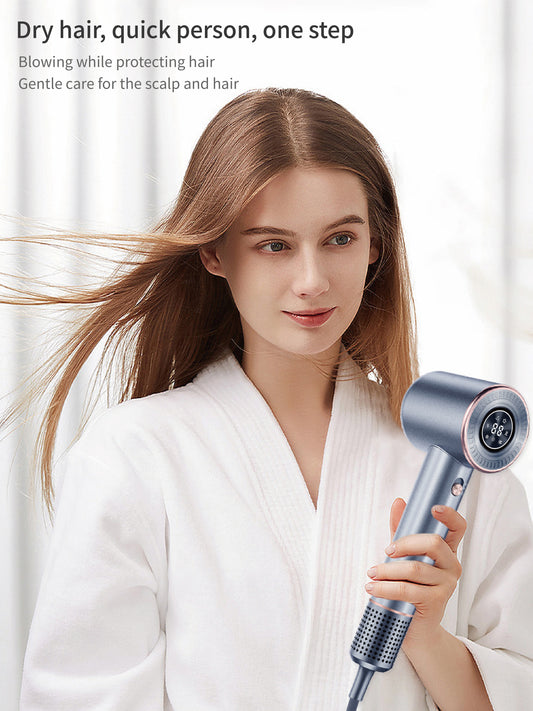 110000 RPM High-Speed Brushless Motor Hair Dryer – 200 Million Negative Ions, NTC Smart Temp Control 100x/sec, 8 Dry Modes to Protect Hair Cuticle from Heat Damage