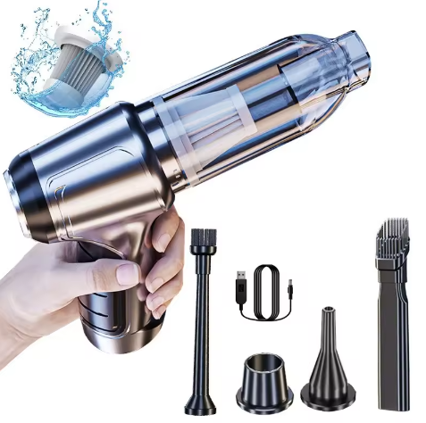63000PA High Suction Cordless Car Vacuum, 3-in-1 Blow Suction Extraction Handheld Vacuum Cleaner with Brushless Motor, Lightweight Portable Vacuum for Car, Home, Office and Pet Hair Cleaning