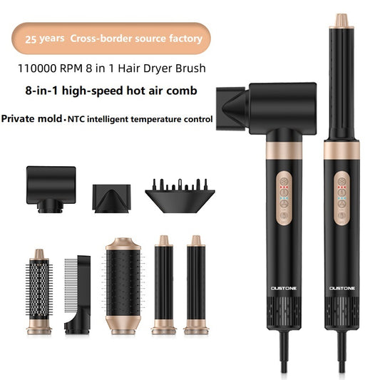 C6 All-in-One Hot Air Brush: 8-in-1 Hair Dryer, Curler, Straightener & Volumizer (110000 RPM High-Speed)