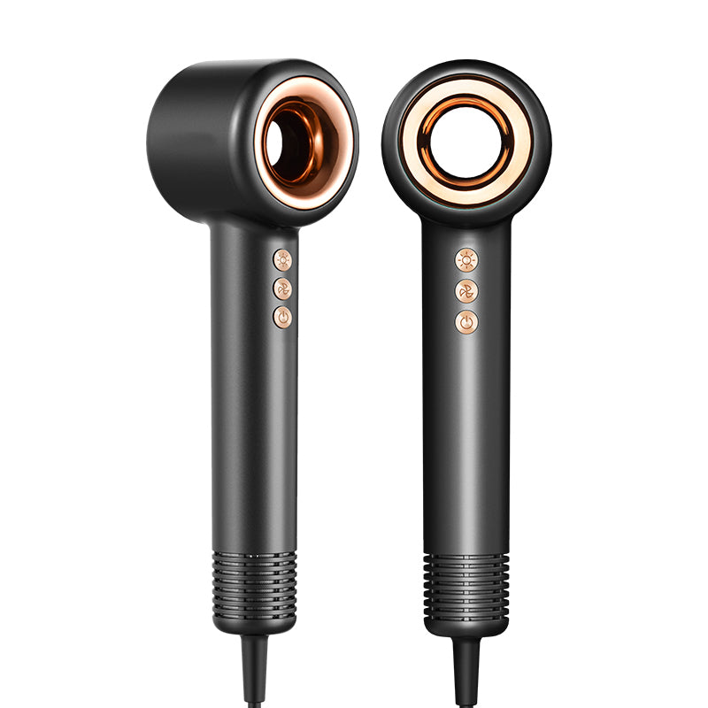 H601 High-Speed Hair Dryer – 120000 RPM Brushless Motor, 60m/s Airflow, 7cm Compact Portable Design & 3 Styling Nozzles