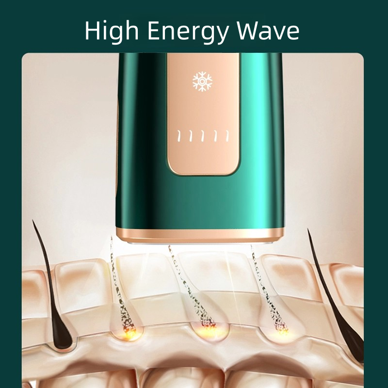 Ice Point IPL Hair Removal Device - Painless Automatic Cooling Hair Remover for Full Body, Inhibits Thick/Coarse Hair Growth (Powerful Yet Gentle)