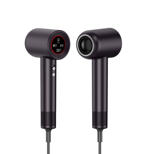 Fast-Drying High-Speed Hair Dryer with 200M Negative Ions – 60dB Low Noise, HD Digital Display, Magnetic Nozzle & Removable Filter