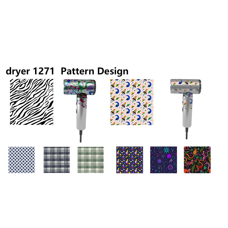 Foldable Portable High-Speed Hair Dryer (100,000 RPM BLDC Motor) – Custom Pattern Design, Warm/Cold Air, Anti-Tangle Cord & Smart Temperature Control