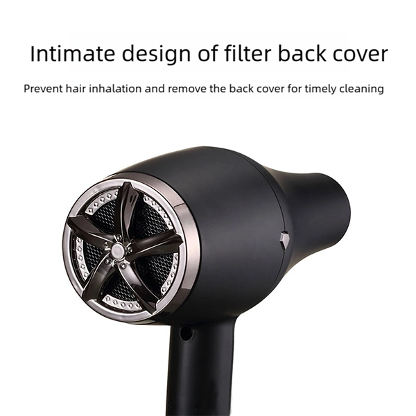 Salon-Grade Hair Dryer – Matte Texture, Ergonomic Handle & Removable Anti-Hair-Tangle Filter (White/Black/Pink)
