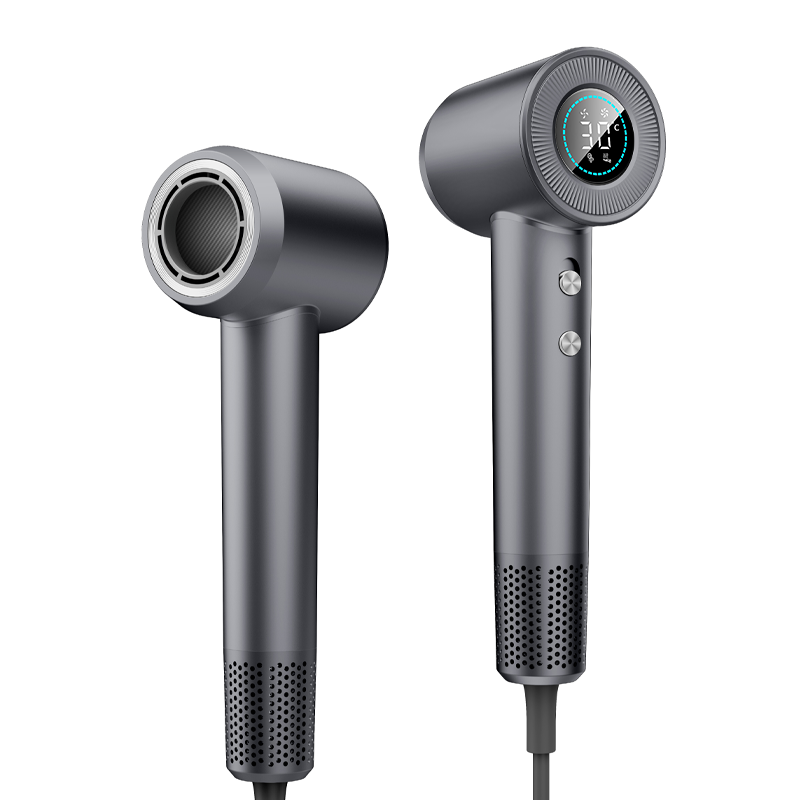 2-in-1 Hair Dryer & Hand Dryer: LED Temp Display + Infrared Auto Sensing – Save Space with Wall-Mounted Storage for Your Bathroom