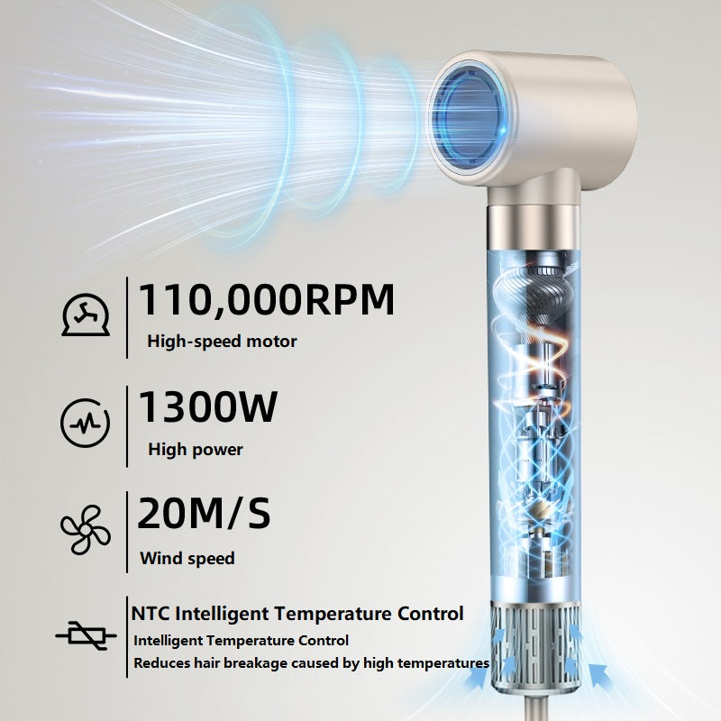 C6 All-in-One Hot Air Brush: 8-in-1 Hair Dryer, Curler, Straightener & Volumizer (110000 RPM High-Speed)