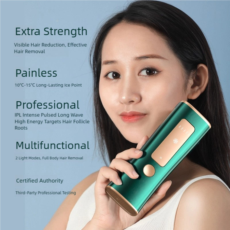 Ice Point IPL Hair Removal Device - Painless Automatic Cooling Hair Remover for Full Body, Inhibits Thick/Coarse Hair Growth (Powerful Yet Gentle)