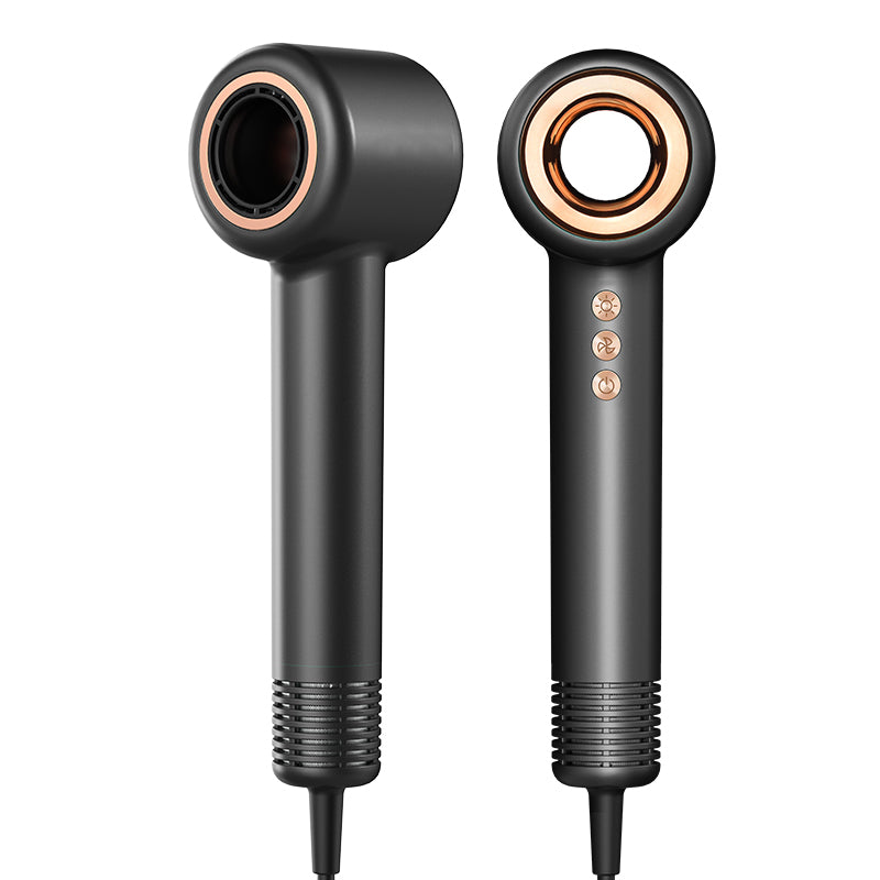 H601 High-Speed Hair Dryer – 120000 RPM Brushless Motor, 60m/s Airflow, 7cm Compact Portable Design & 3 Styling Nozzles