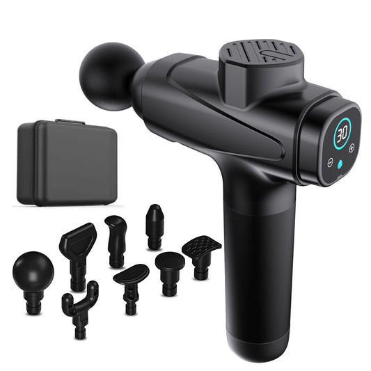 30 Speed Modes Massage Gun – 6 Professional Heads, LCD Display & Deep Tissue Muscle Relief