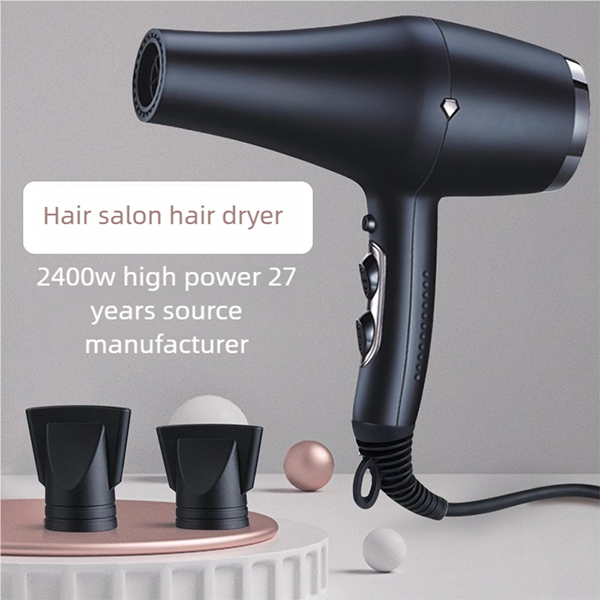 Salon-Grade Hair Dryer – Matte Texture, Ergonomic Handle & Removable Anti-Hair-Tangle Filter (White/Black/Pink)