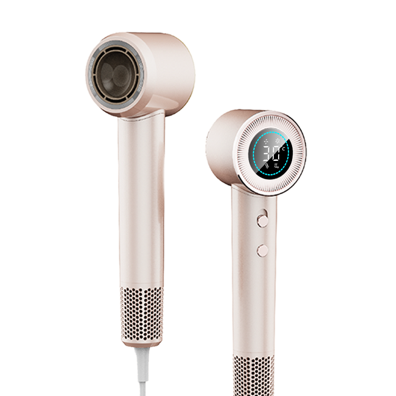 2-in-1 Hair Dryer & Hand Dryer: LED Temp Display + Infrared Auto Sensing – Save Space with Wall-Mounted Storage for Your Bathroom