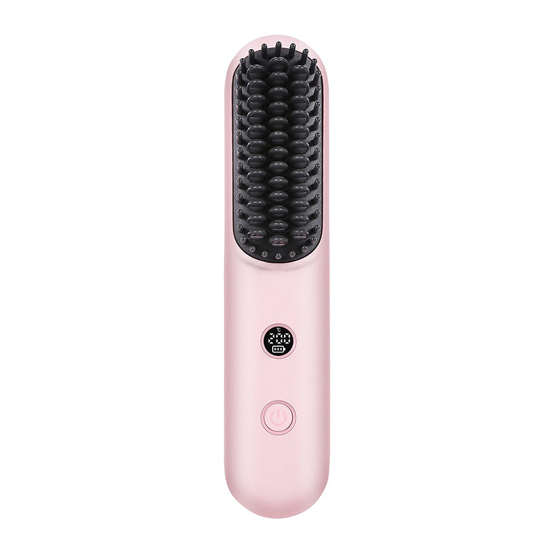 Wireless Negative Ion Hair Straightening Comb – MCH 20s Rapid Heating, 2 Billion Ion Care & Anti-Scald Design