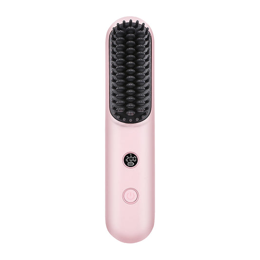 Wireless Negative Ion Hair Straightening Comb – MCH 20s Rapid Heating, 2 Billion Ion Care & Anti-Scald Design