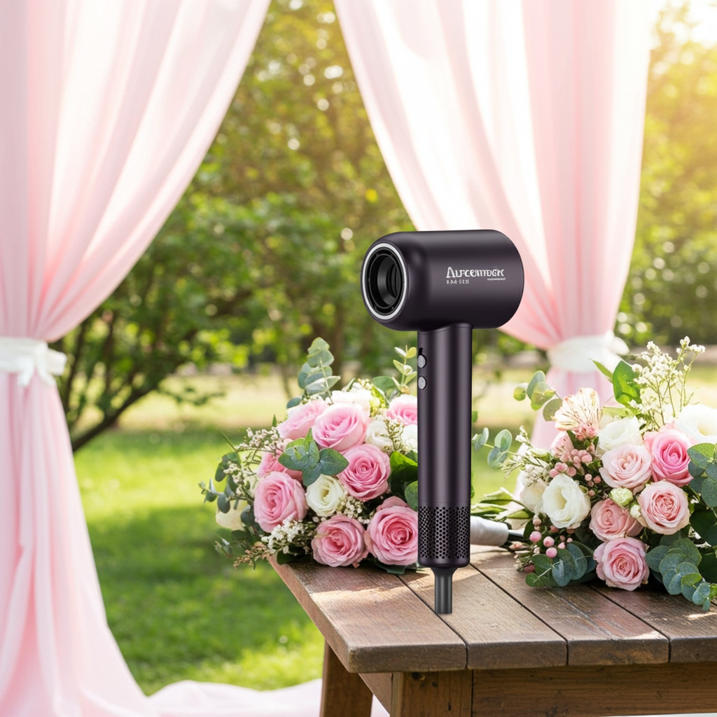 Fast-Drying High-Speed Hair Dryer with 200M Negative Ions – 60dB Low Noise, HD Digital Display, Magnetic Nozzle & Removable Filter