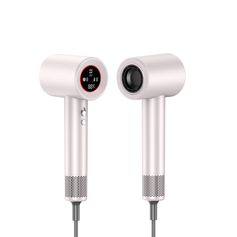 Fast-Drying High-Speed Hair Dryer with 200M Negative Ions – 60dB Low Noise, HD Digital Display, Magnetic Nozzle & Removable Filter