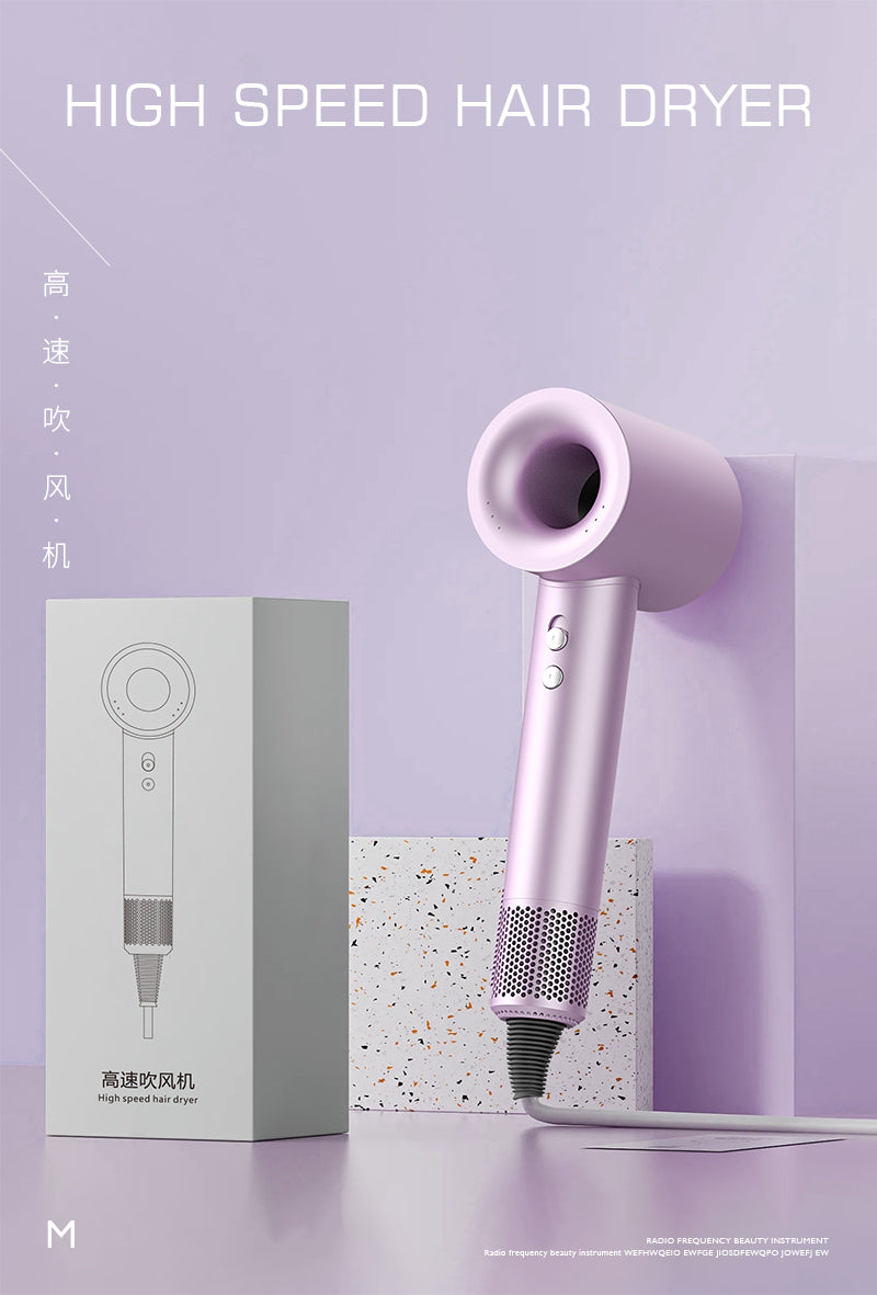 110000 RPM High-Speed Brushless Motor Hair Dryer – 200 Million Negative Ions, 6-Layer Noise Reduction, 22m/s Airflow & Pastel Macaron Color Options