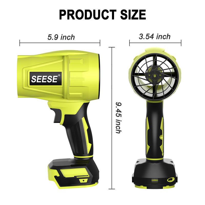 OEM Brand Cordless Turbo Jet Blower, 21V High Capacity Lithium Battery Powered Handheld Leaf Blower with 1000G High Thrust, Multi-Purpose Electric Air Blower for Snow Removal, Dust Cleaning, Car Detailing and Yard Care